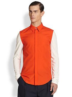 3.1 Phillip Lim Contrast Button Up Shirt   White Coral