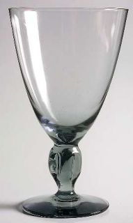 Unknown Crystal Unk3299 Smoke Water Goblet   All Smoke,Pinched Stem,No Trim
