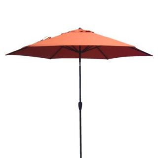 Threshold Aluminum Push Tilt Patio Umbrella   Orange 9