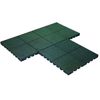 Playfall Playground Green 1.75 inch Safety Surfacing (20 Sq. Ft)