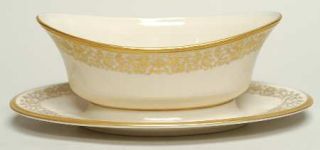 Lenox China Tuscany Gravy Boat with Attached Underplate, Fine China Dinnerware  