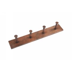 Premier Copper Products RH4 Universal Hand Hammered Copper Quadruple Robe Hook
