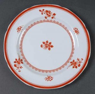 Spode Gloucester Red (Fine Stone) Luncheon Plate, Fine China Dinnerware   Finest