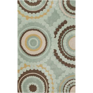 Hand tufted Plevna Grey Geometric Medallion Rug (2 X 3)