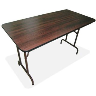 Lorell 30 x 60 Laminate Economy Folding Tables, Mahogany LLR65755