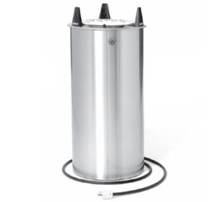 Piper Products Drop In Heated Dish Dispenser, 8.25 in, Self Elevating Tube, Stainless, 120V