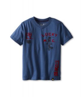 Lucky Brand Kids McCali V Neck Tee Boys T Shirt (Blue)