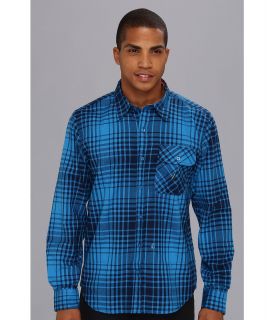 Volcom Donner L/S Button Up Mens Long Sleeve Button Up (Blue)