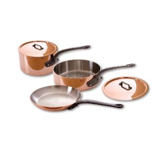 Mauviel 5 Piece Copper & Stainless Cookware Set w/ Cast Iron Handles
