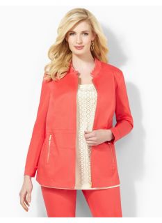 Catherines Plus Size Charisma Zip Jacket   Womens Size 1X, Light Red