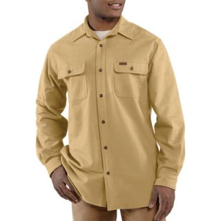 Carhartt Chamois Long Sleeve Shirt   Worn Brown, 3XL Tall, Model# 100080