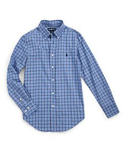 Ralph Lauren Boys Check Shirt   Blue