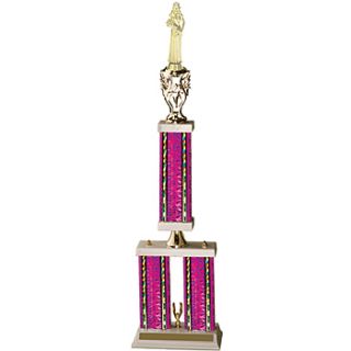 Hot Pink Prestigious Award Trophy