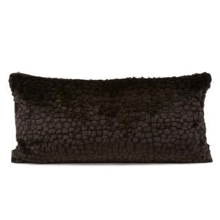 Sable Ebony Pebbled Texture Kidney Pillow