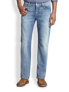 7 For All Mankind Luxe Performance Austyn Relaxed Straight Leg Jeans   Blue
