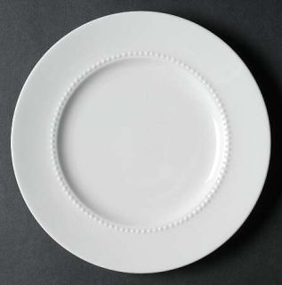 Crate & Barrel China White Pearl Salad Plate, Fine China Dinnerware   Bone, Whit