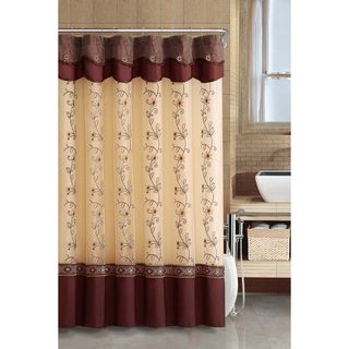 Daphne Cinnamon Shower Curtain (CinnamonMaterials 100 percent polyesterDimensions 72 inches x 72 inchesCare instructions Machine washableThe digital images we display have the most accurate color possible. However, due to differences in computer monito