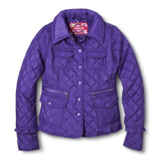 Dollhouse Girls 4 Pocket Quilted Jacket   Purple 10 12