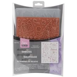 Sizzix Textured Impressions Embossing Folder and Stamp Set hero Arts Merry Background (RedMaterial Plastic, rubberPackage includes One (1) design folder, one (1) hero arts cling rubber stampDimensions 4.5 inches high x 5.75 inches wide Plastic, rubberP