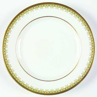 Gorham Amoresque Bread & Butter Plate, Fine China Dinnerware   Green & Gold Desi