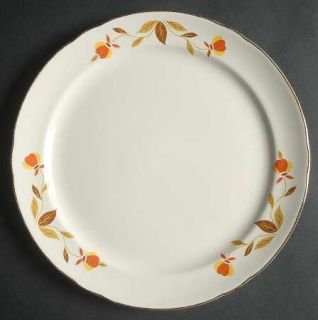 Hall Autumn Leaf Breakfast Plate, Fine China Dinnerware   Orange/Yellow Flowers,