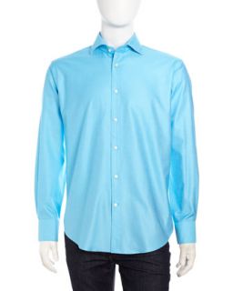 Solid Dobby Sport Shirt, Teal