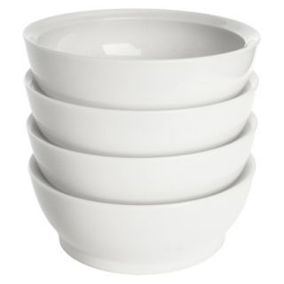 Calibowl Spill Proof 28 Ounce Bowl   White (Set of 4)