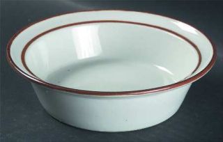 Trend Pacific Earthstone Rust Brown Rim Cereal Bowl, Fine China Dinnerware   Rus