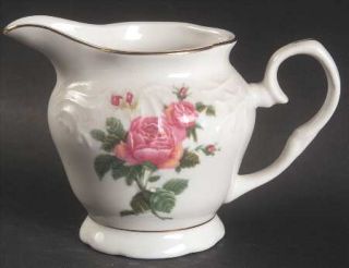 Gibson Designs Victorian Rose Creamer, Fine China Dinnerware   Large Pink Roses,