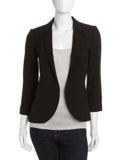 Open Front Rolled Sleeve Jacket