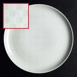 Boda Nova Chess Dinner Plate, Fine China Dinnerware   White Checks On     White,