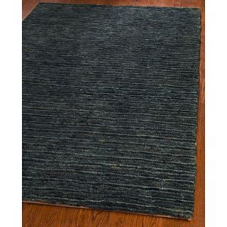 Hand knotted All natural Charcoal Grey Hemp Rug (9 X 12)