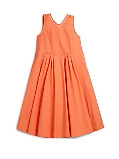 Marni Girls Pleated Dress   Orange