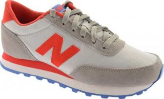Womens New Balance WL501   Light Grey/Red Lace Up Shoes