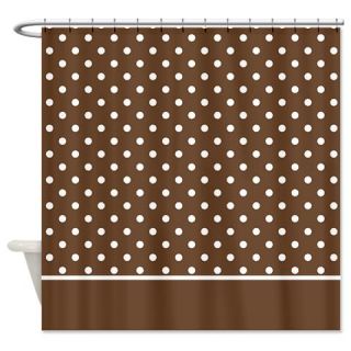  Brown with White Dots 2 Shower Curtain  Use code FREECART at Checkout