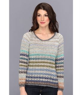NIC+ZOE Mixed Blues Top Womens Long Sleeve Pullover (Multi)