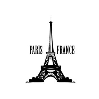 Eiffel Tower Vinyl Wall Art Decal (BlackEasy to apply; instructions includedDimensions 22 inches wide x 35 inches long )