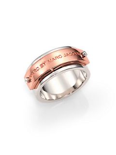 Marc by Marc Jacobs Logo Plaque Ring   Brass