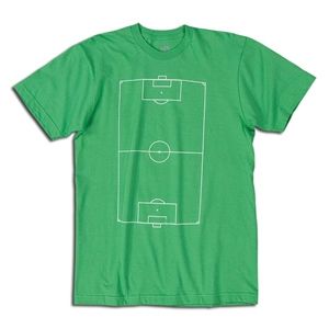 365 Inc Soccer Field Lines Soccer T Shirt (Green)