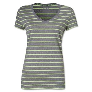 Under Armour Womens Charged Cotton Undeniable T Shirt (Gray/Green)