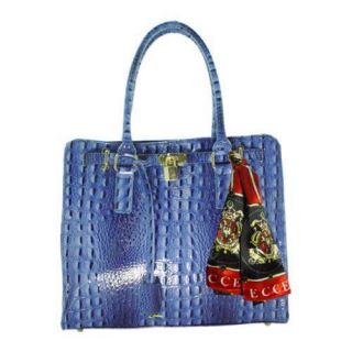 Womens Vecceli Italy As 173 Blue Alligator Compressed Leather