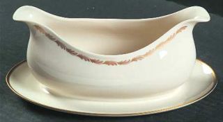 Franciscan Arcadia Gold Gravy Boat with Attached Underplate, Fine China Dinnerwa