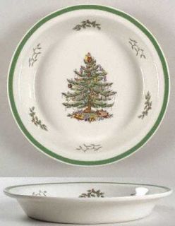 Spode Christmas Tree Green Trim Pie Serving Plate, Fine China Dinnerware   Newer