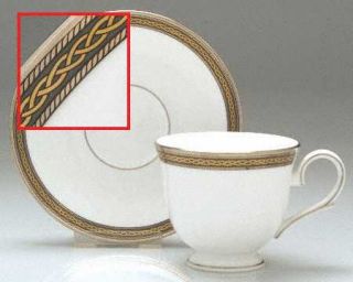 Lenox China Braided Elegance Footed Cup & Saucer Set, Fine China Dinnerware   Go