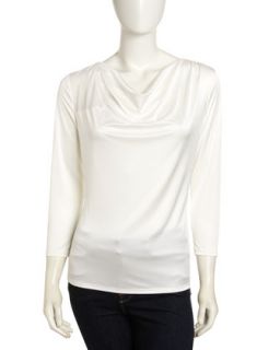 Pippa Cowl Neck Blouse, Ivory