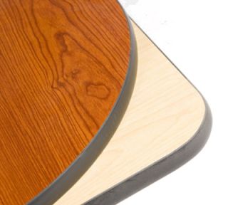 Oak Street Mfg 30x48 Rectangular Pedestal Table   Bar Height, Reversible Cherry/Natural Surface
