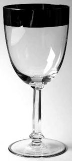 Franconia Sterling Clear Water Goblet   Wide Platinum Band