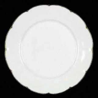 Victoria (Austria) Vto29 Salad Plate, Fine China Dinnerware   Gold Trim On White