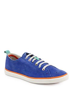 Paul Smith Suede Lace Up Sneakers   Navy