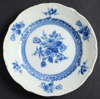 Mikasa Rosalie Bread & Butter Plate, Fine China Dinnerware   Blue Floral Design